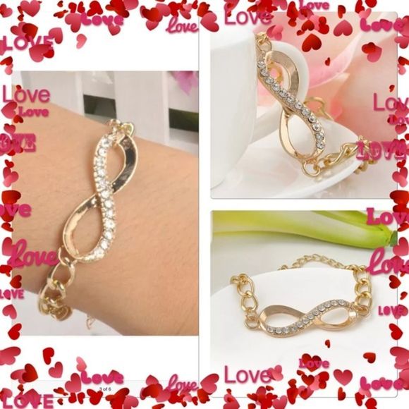 👀💞CRYSTAL RHINESTONE infinity bracelet - Picture 4 of 4